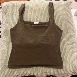 Free People Olive Green Tamk Top